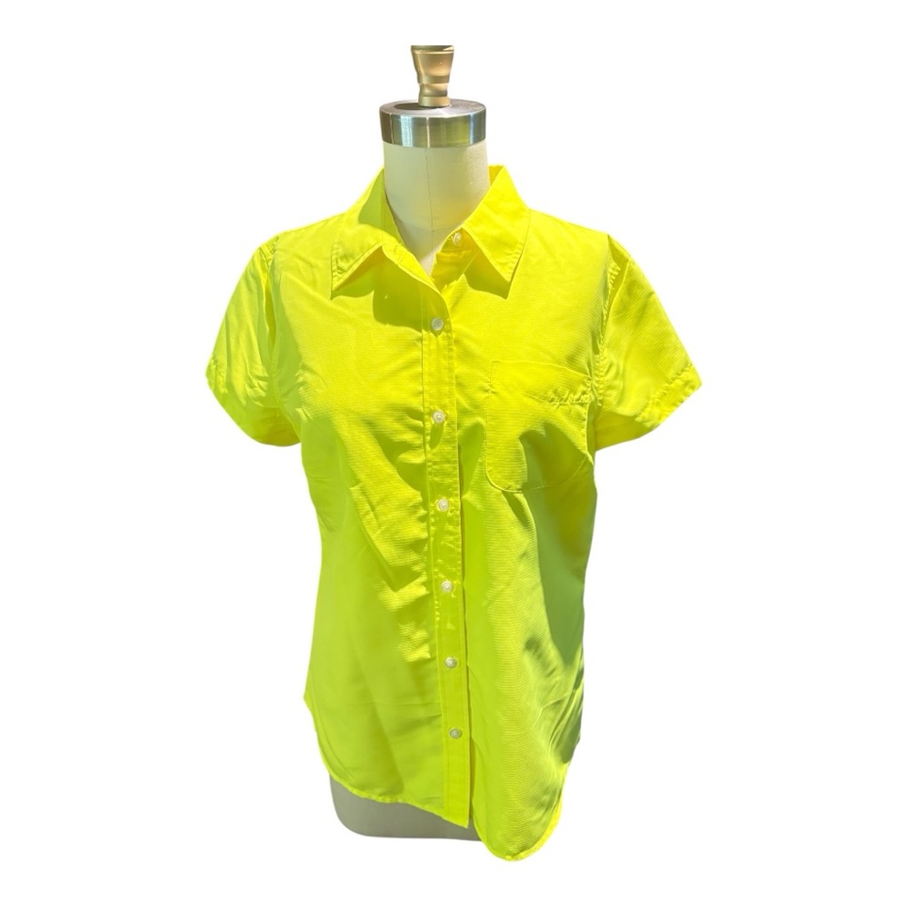 Isaac Mizrahi for Target Neon Yellow Women's Button-Down Blouse